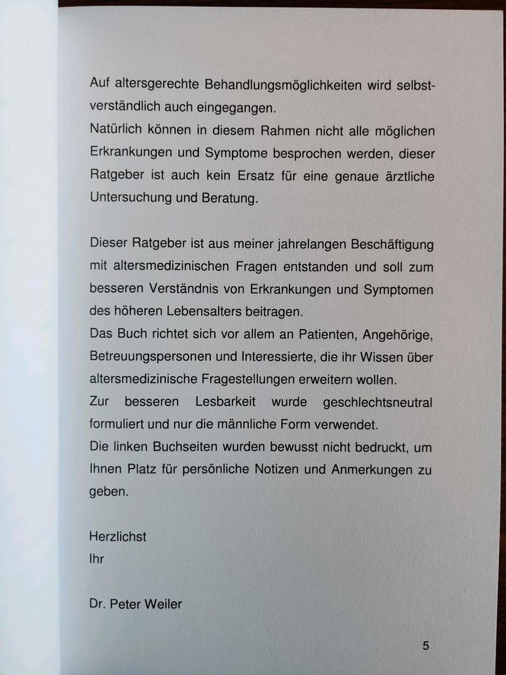 Buch "Ratgeber Älterer Patient" von Dr. Peter Weiler in Saaldorf-Surheim