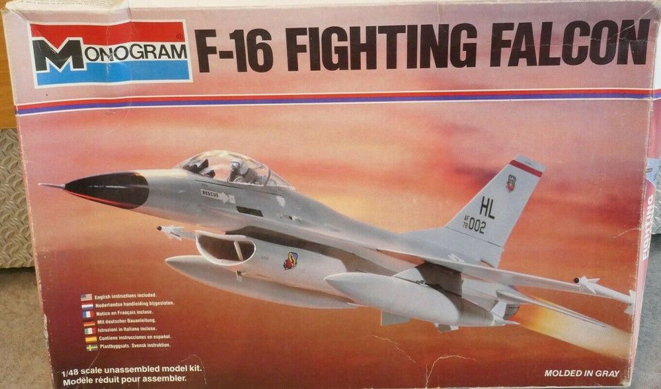 Monogram 5421 Bausatz: F-16 Fighting Falcon Flugzeug " 1:48 RAR in Eriskirch