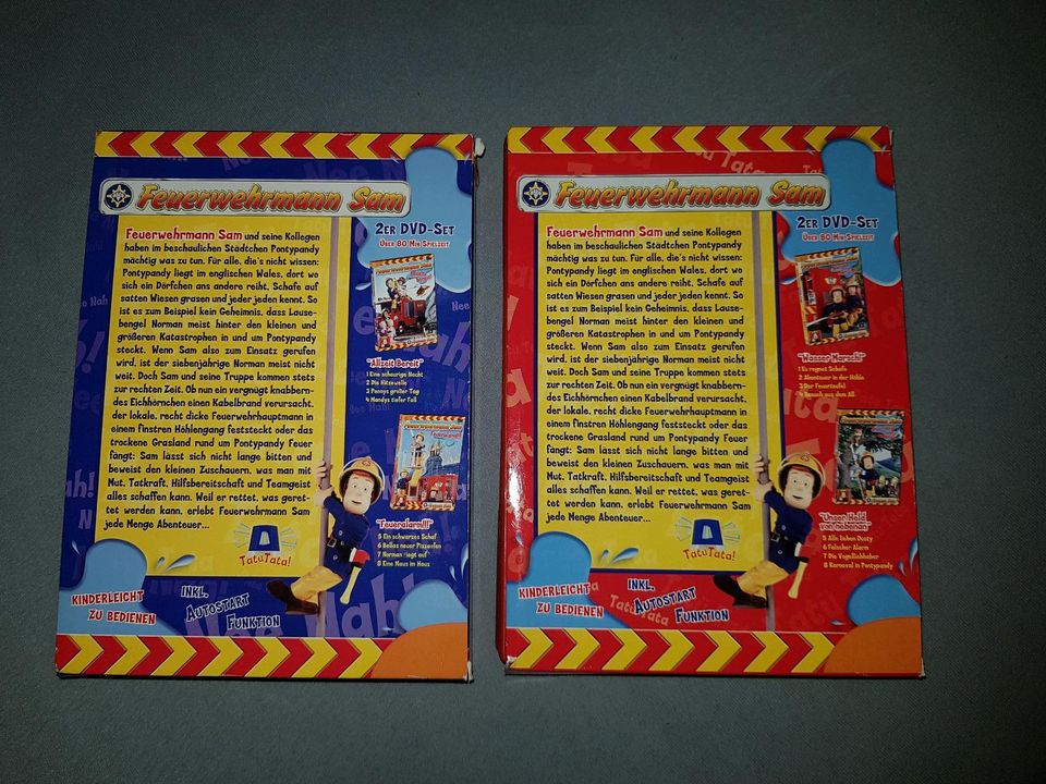 2x 2er DVD Set Feuerwehrmann Sam ALLZEIT BEREIT, WASSER MARSCH in Höpfingen