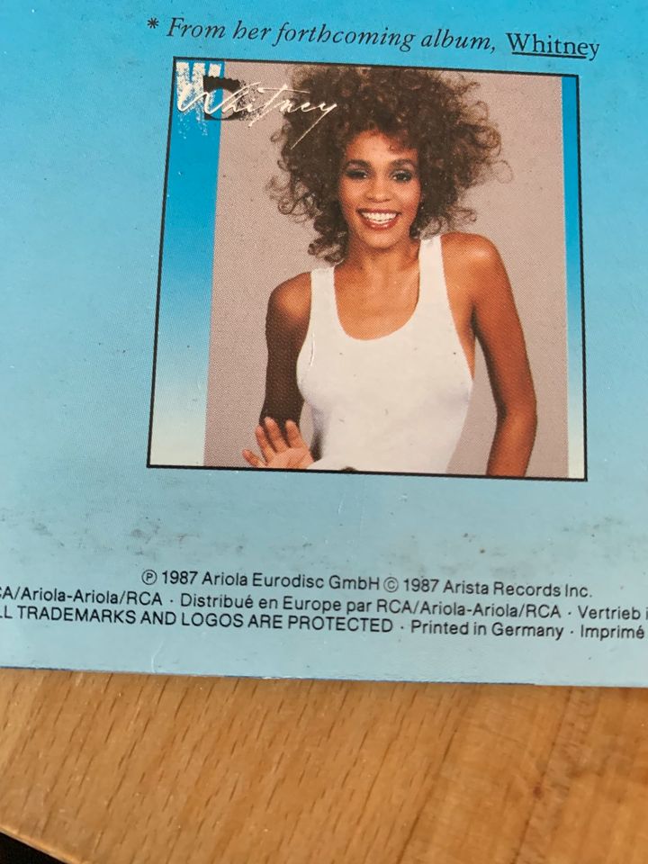 Schallplatte Maxi Whitney Houston I wanna dance with somebody in Mülheim (Mosel)