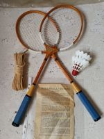 Original Federball-Tennis Holz-Deko-Set ca 60 Jahre alt Schleswig-Holstein - Heilshoop Vorschau
