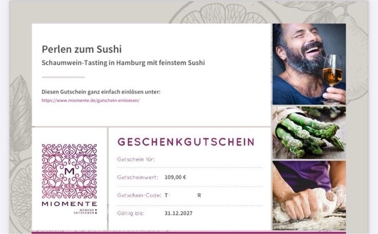 Schaumwein-Tasting mit Sushi in Hamburg