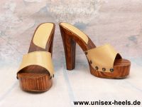 3812 unisex-heels; neue high heels gr. 39; echtholz, echtleder! Hessen - Limeshain Vorschau