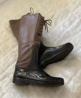 italienische Gummistiefel mit Lederstulpe Bayern - Aiterhofen Vorschau