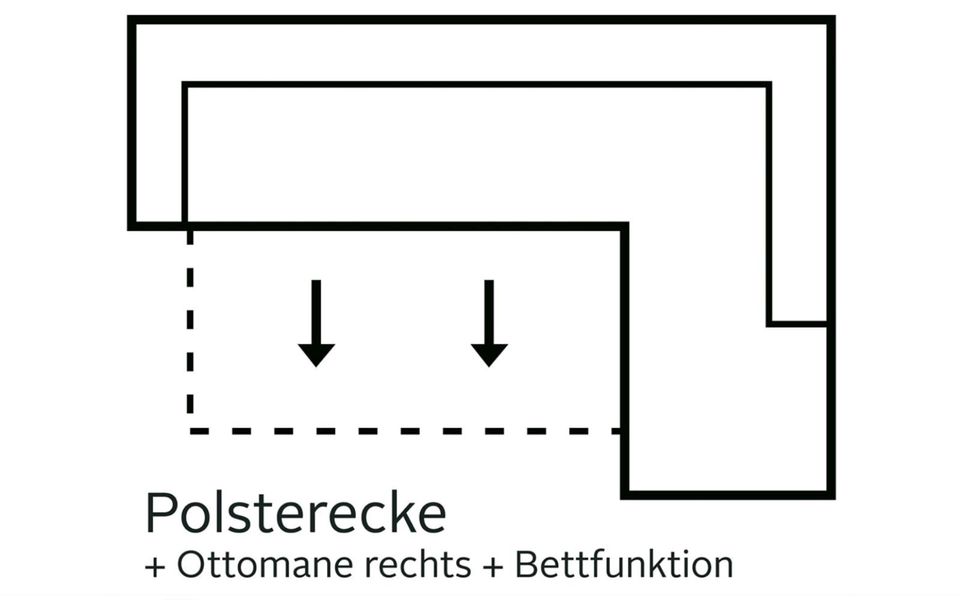 NEUE Eckcouch,Bett,Bettkasten,Regalfach,umbaubar-statt 1400,-für in Ducherow