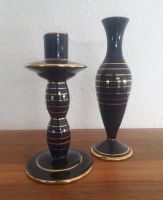 Vase + Kerzenständer, Echt Kobalt, 24 Karat Gold Niedersachsen - Helmstedt Vorschau