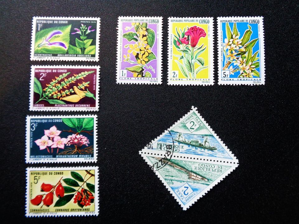 8 x Briefmarken Republik Kongo, 1961/70/71 ,  Postfrisch, siehe F in Pfungstadt