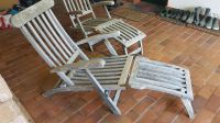 Deckchair Teak Gartenliege mit Auflage 2 Stück vorhanden Stuhl Rheinland-Pfalz - Flammersfeld Vorschau