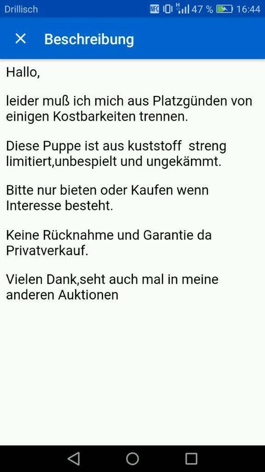 Puppe künstler sammlerpuppe in Amberg