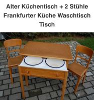 Alter Frankfurter Tische Küchentisch mit Emaileschüsseln,2 Stühle Hamburg-Nord - Hamburg Eppendorf Vorschau