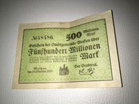 Reichsbanknote 500 Millionen Mark Gutschein v. 16.10 1923 Meißen Sachsen - Grumbach Vorschau