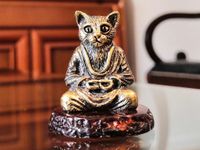 Katze Guru Bronzefigur Statuette Skulptur Bernstein Miniatur 138 Rheinland-Pfalz - Koblenz Vorschau