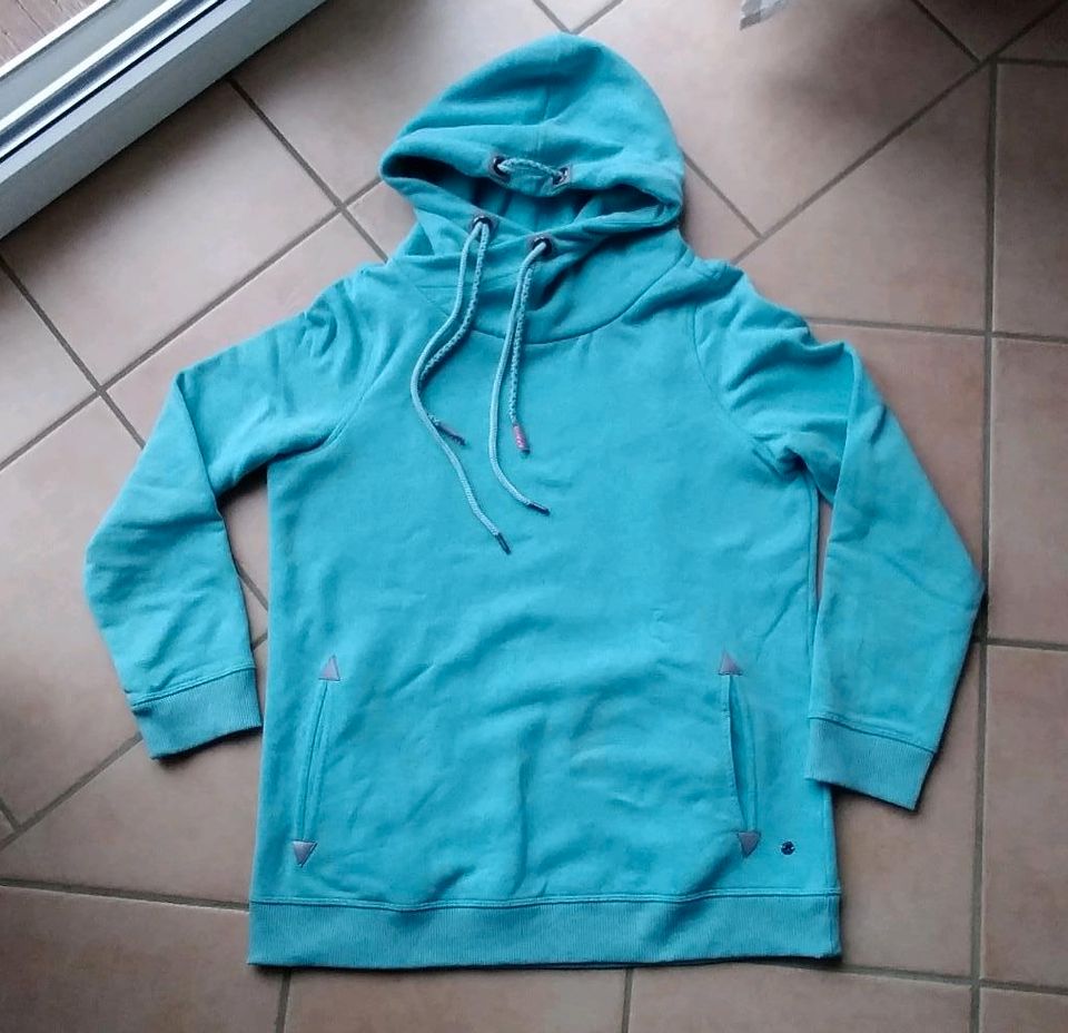 Cecil M 40 Pullover Hoodie türkis in Drage