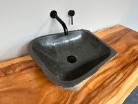 Naturstein Waschbecken Aufsatzwaschbecken Flussstein 48x42 cm Chemnitz - Altchemnitz Vorschau