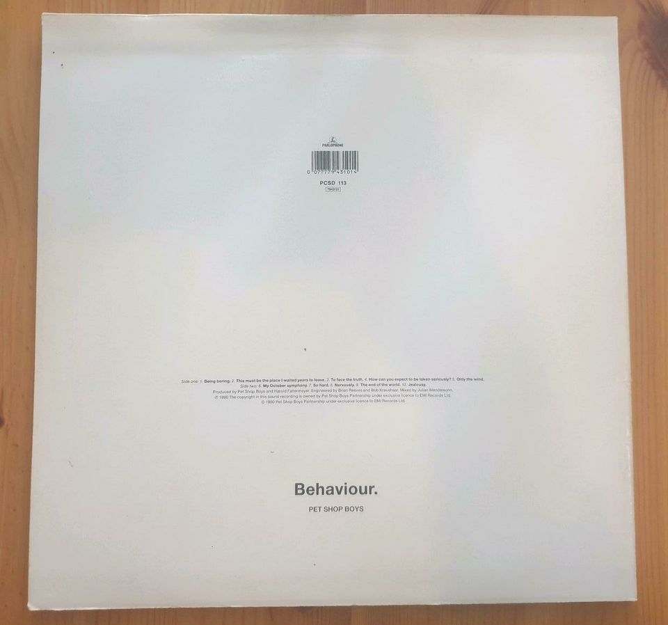 Pet Shop Boys - Behaviour, Schallplatte, LP in Frankfurt am Main