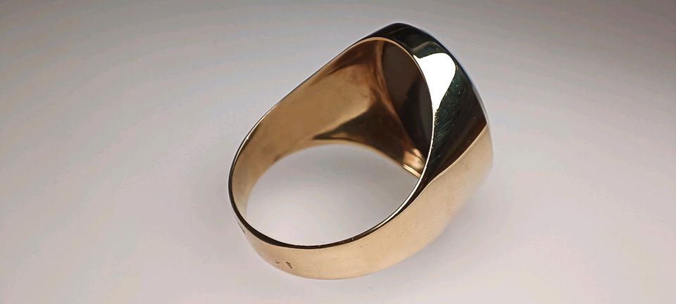 Vintage Herren Ring 585 Gold Lagenstein massiv 63 in Reinstorf