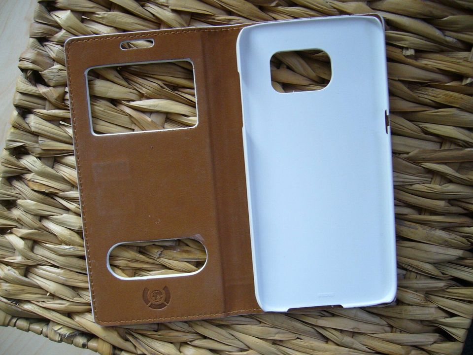 Handy Tasche Cover Hülle beige für  SamsungModell S7 edga Neuw. in Speichersdorf