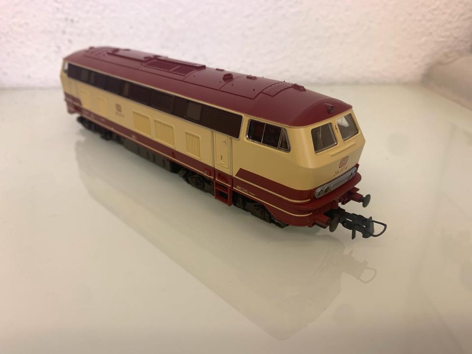 Selten! Roco Diesellok BR 218 217-8 TEE in rot - m. DSS - wie neu in Küps