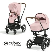 Cybex Platinum Priam Kinderwagen - New Generation - Peach Pink - Gestell Chrome Brown - Lux Carry Cot Babywanne - NEU - TOP ANGEBOT Hessen - Fulda Vorschau