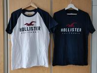 2x Hollister T-Shirt Shirt weiß blauen Raglan Ärmeln blau Größe M Baden-Württemberg - Ketsch Vorschau
