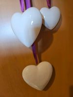 5 Herzen aus Keramik weiß Dekoration Hochzeit Nordrhein-Westfalen - Salzkotten Vorschau