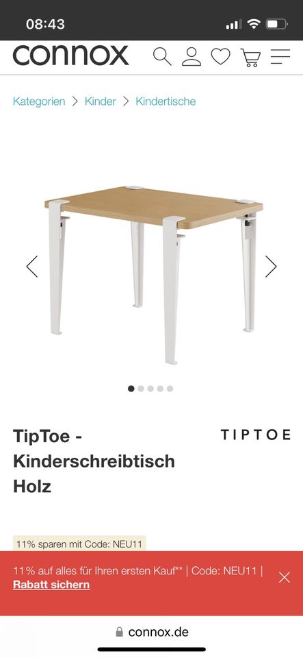 Kindertisch und Hocker TipToe Design in Maisach