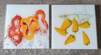 2x Glasbild 20 cm x 20 cm Paprika | Glasbilder Bild Küche Kochen Hannover - Bothfeld-Vahrenheide Vorschau