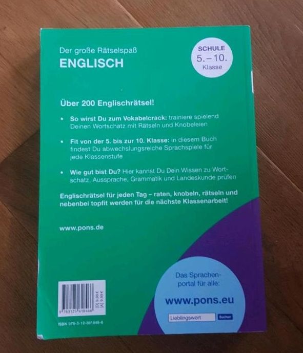 Pons Englisch Rätselspaß 5.-10. Klasse 9783125618466 in Fußgönheim