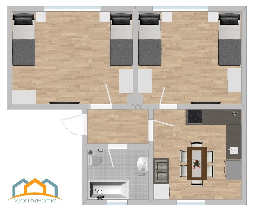 (SAD222) Zweistöckige Monteurwohnung / Übergangswohnung in Schwandorf