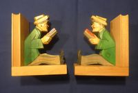 Buchstützen Regal Buchhalter Holz Figur Mann Buch geschnitzt Nordrhein-Westfalen - Herne Vorschau