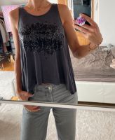 Bershka Top S 36 grau Glitzer Bayern - Bad Endorf Vorschau