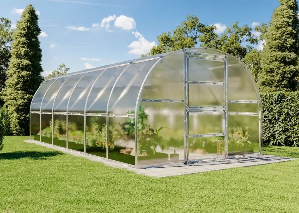 Terrando Gewächshaus Estragon Gartenhaus 3x6m 4mm Wandstärke in Bad Kissingen