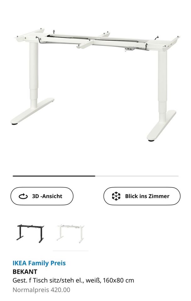 Ikea Bekant Tisch Gestell höhenverstellbar weiß NEU OVP in Köln