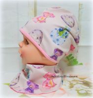 BABY DINOS Beanie Mütze Halstuch Loop Baby Dinosaurier Set rosa Bochum - Bochum-Süd Vorschau