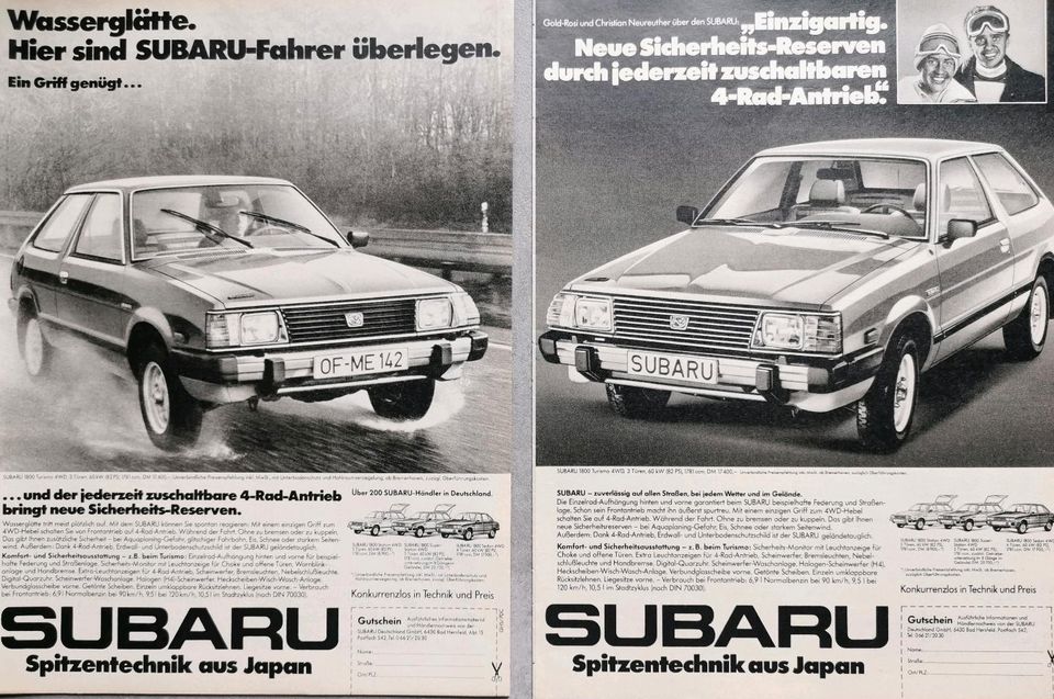 Subaru 1800 Reklame Berichte 4WD SRX Station Sedan Leone 2 in Hanau