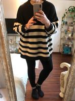 Zara Oversized Strickpullover, schwarz, weiß, S-L, Grobstrick Bayern - Ingolstadt Vorschau