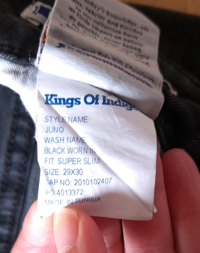 K.o.i Kings of Indigo Jeans 29 x 30 Schwarz Juno Mid Rise Slim in Leopoldshöhe