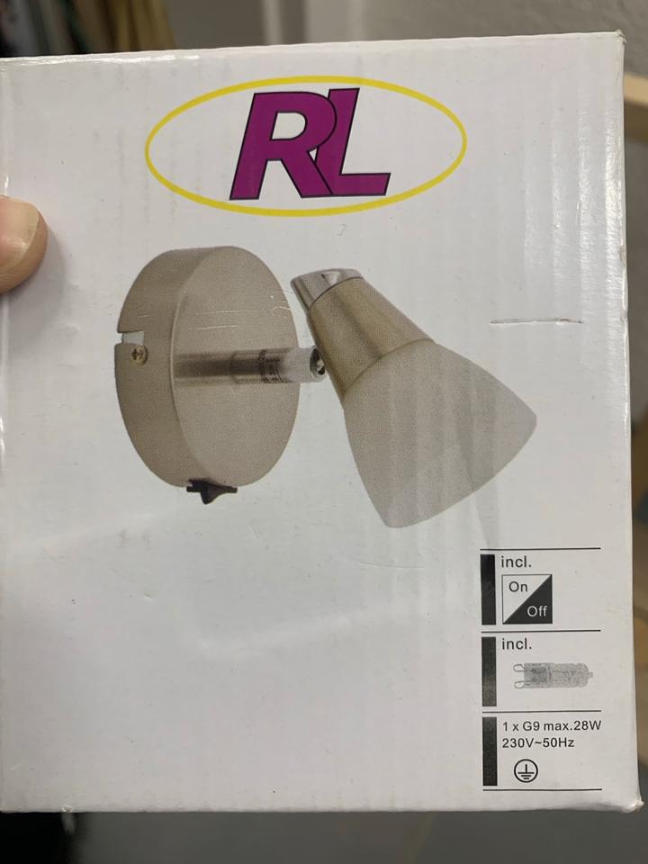 Badlampe / Spiegellampe in silber / weiß, neu und orginalverpackt in Stutensee