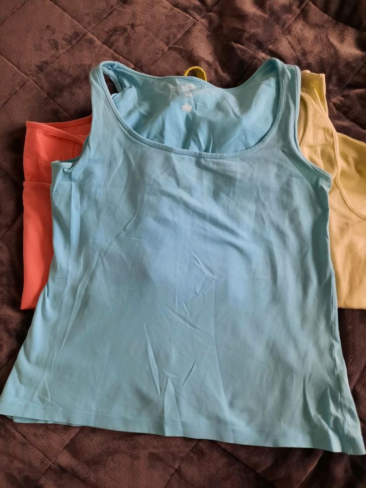 7x Tops - ärmellose Shirts - L - bunt - Pastellfarben in Hirschaid