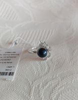 Damen Silber Ring Gr 18,5 mit schwarzer Perle Baden-Württemberg - Waiblingen Vorschau
