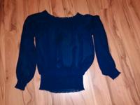 Chiffonbluse M blau Carmenausschnitt schulterfrei Bayern - Viechtach Vorschau