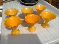 6 schöne gelbe Eisbecher aus Glas Hessen - Lollar Vorschau
