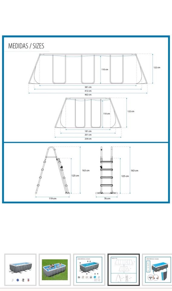 Bestway Power Steel Frame Pool Set 412x201x122cm in Salzkotten