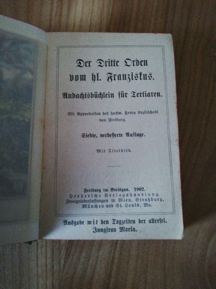 1902 Andachtsbüchlein Hl. Franziskus in Weinheim