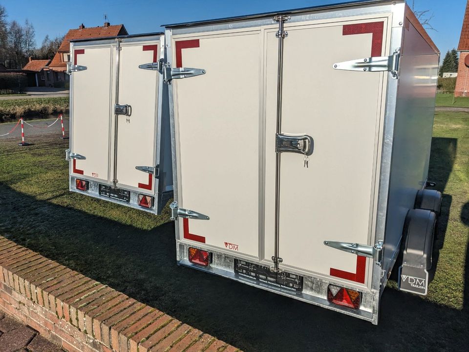 750kg 250x130x150 Kofferanhänger PKW Anhänger Koffer VDM Trailers in Ostrhauderfehn