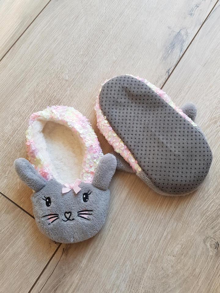 Kinder Mädchen Hausschuhe Maus Pailletten Puschen Pantoffeln in Kalefeld
