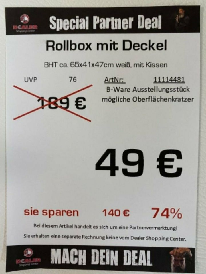 (MG) Rollbox / Stauraumelement mit Deckel statt 189€ in Zeitz