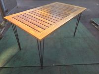 Gartentisch Holz | Teak Holzplatte | Tischgestell Stahl Bayern - Fürth Vorschau