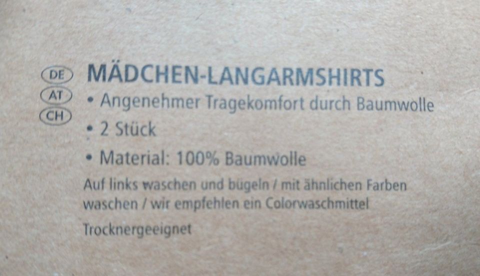 Langarmshirt lachsfarben weiß gestreift Mädchen Gr. 98/104 NEU in Rühen