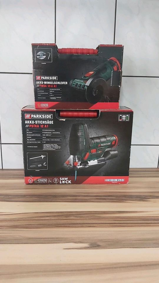 12V AKKU Stichsäge + 12V AKKU Flex Lidl Parkside  Werkzeug in Kassel